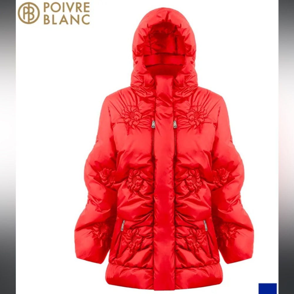 Poivre Blanc Parka W19-1202-WO in Scarlet Red, extremely warm, like new ✨ - Picture 3 of 3